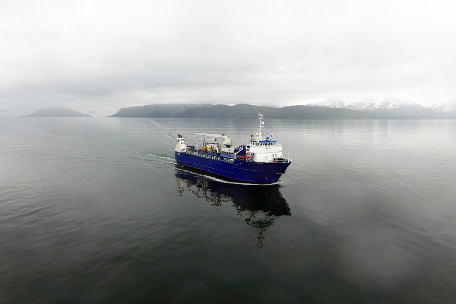 Godsrute Trondheim Finnmark med skipet Safir Nor Lines Daily